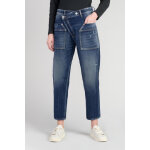 Jeans boyfit cosy, 7 / 8me bleu en coton june