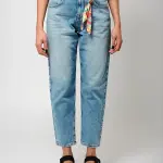 Jeans brena bleu en coton