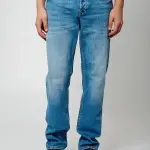 Jeans en coton toby fripe