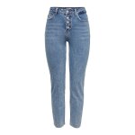 Jean coupe droite taille haute bleu clair en coton uma Jean coupe droite taille haute bleu clair en coton uma