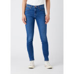 Jean femme high rise skinny bleu en coton