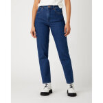 Jean femme mom bleu fort en coton