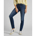 Jean femme scarlett - denim fonc dlav bleu en coton