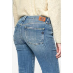 Jeans flare, trs vas , longueur 34 bleu en coton ivy