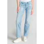 Jeans flare, trs vas , longueur 34 bleu en coton ora
