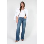 Jeans flare, trs vas , longueur 34 bleu lise lana