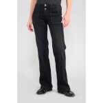 Jeans flare, trs vas , longueur 34 noir nell en coton