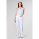 Jeans flare, trs vas pulp high flare, longueur 34 blanc en coton