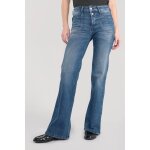 Jeans flare, trs vas pulp high flare, longueur 34 bleu en coton agnes