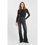 Jeans flare, tr�s �vas� pulp high flare, longueur 34 noir nia