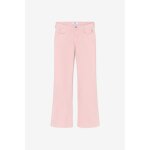 Jeans flare, trs vas pulp high flare, longueur 34 rose en coton