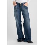 Jeans flare, trs vas wide leg , longueur 34 bleu fern