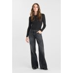 Jeans flare, trs vas wide leg , longueur 34 noir yas en coton