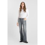 Jeans flare gris n°2 en coton fleur Jeans flare gris n°2 en coton fleur