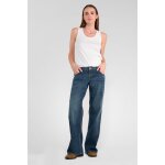 Jeans flare lauryn bleu en coton