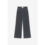 Jeans fille, flare velours anthracite gris en coton Jeans fille, flare velours anthracite gris en coton