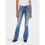 Jean flared bleu en coton lia