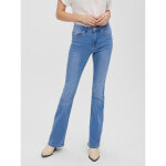 Jeans flared fit bleu en coton