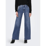 Jean à jambe large bleu en coton liz Jean à jambe large bleu en coton liz