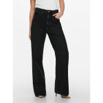 Jean large noir en coton lucy
