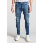 Jeans locarn 900 / 03 tapered, longueur 34 bleu en coton