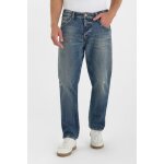 Jeans loose, longueur 34 bleu en coton job Jeans loose, longueur 34 bleu en coton job