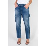 Jeans loose, large 400 / 60 girlfriend taille haute, longueur 34 bleu en coton ruth