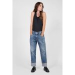 Jeans loose, large 400 / 60 girlfriend taille haute, longueur 34 bleu molly
