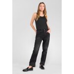Jeans loose, large 400 / 60 girlfriend taille haute, longueur 34 noir alma