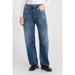 Jeans loose, large balloon taille haute, longueur 34 bleu gwen Jeans loose, large balloon taille haute, longueur 34 bleu gwen