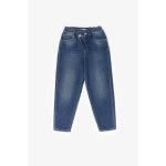Jeans fille, loose, large dizzy, longueur 34 bleu