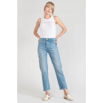 Jeans mom 400 / 18, 7 / 8�me bleu en coton l�a