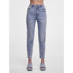 Jean mom braguette zippe bleu en coton julia