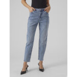 Jean mom taille haute bleu clair en coton joy
