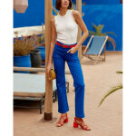 Jean poema bleu en coton