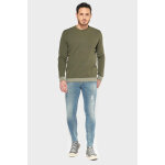 Jeans power skinny 7 / 8me jeans destroy bleu n4 en coton
