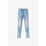 Jeans power skinny fille taille haute, longueur 34 bleu clair Jeans power skinny fille taille haute, longueur 34 bleu clair