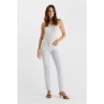Jeans push - up droite taille haute pulp, longueur 34 blanc bea en coton