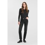 Jeans push - up regular, droit pulp, 7 / 8me noir ora en coton