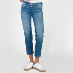 Jeans push - up regular, droit taille haute pulp, 7 / 8me bleu en coton gaia