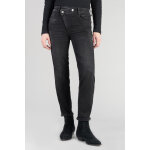 Jeans push - up regular, droit taille haute pulp, 7 / 8me noir en coton