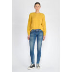 Jeans push - up slim pulp, longueur 33 bleu en coton clo
