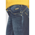 Jeans push - up slim pulp, longueur 33 bleu en coton demi