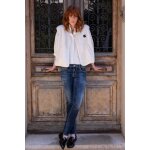 Jeans push - up slim pulp, longueur 34 bleu en coton hattie