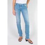 Jeans push - up slim pulp, longueur 34 bleu en coton nia