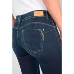 Jeans push - up slim pulp, longueur 34 bleu yara en coton