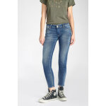 Jeans push - up slim pulp, 7 / 8me bleu en coton lyra