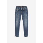 Jeans push - up slim pulp, 7 / 8me bleu en coton vera
