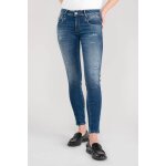 Jeans push - up slim pulp, 7 / 8me bleu maia en coton