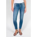 Jeans push - up slim pulp, 7 / 8me bleu maud en coton